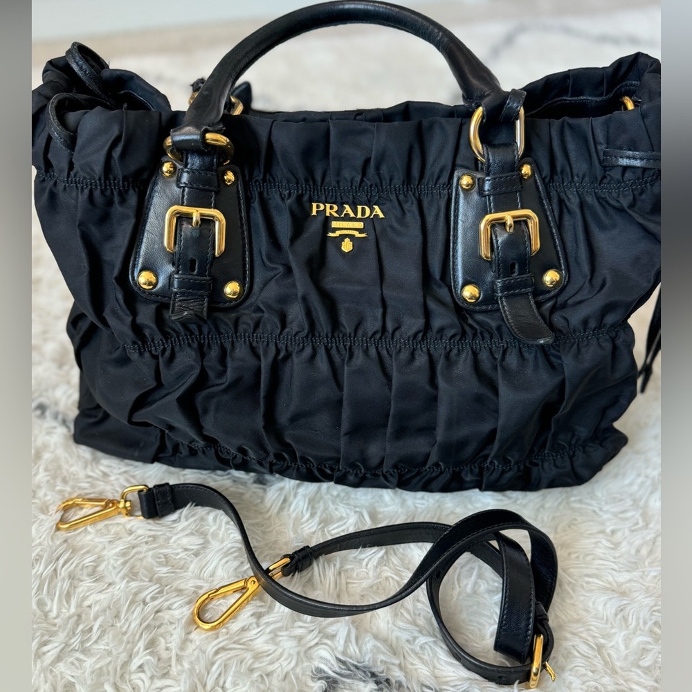 Prada Nylon Tessuto Two-Way Tote Bag